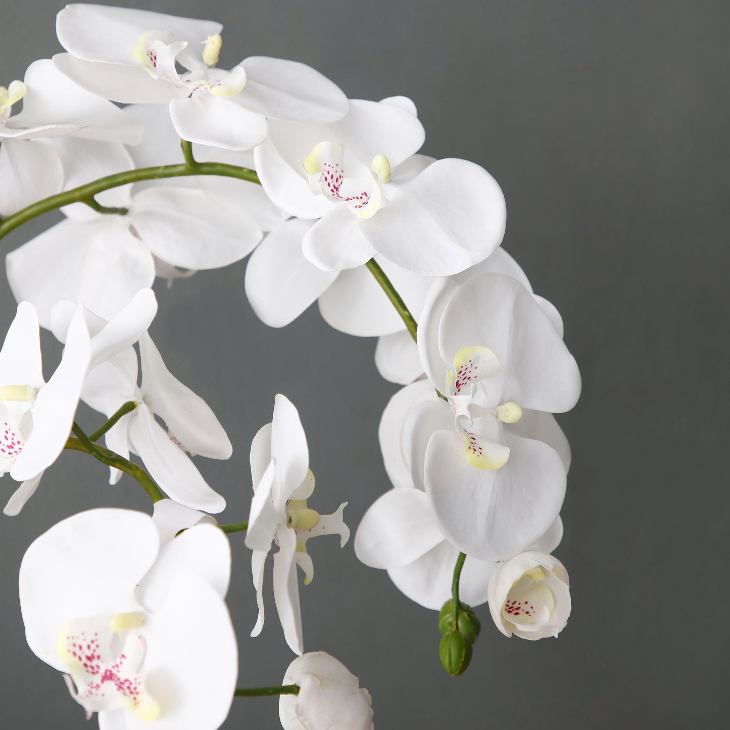 Orchidée artificielle en terre, format moyen