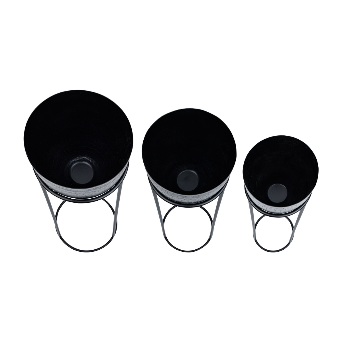 Cache-pots sur pieds hauts en métal