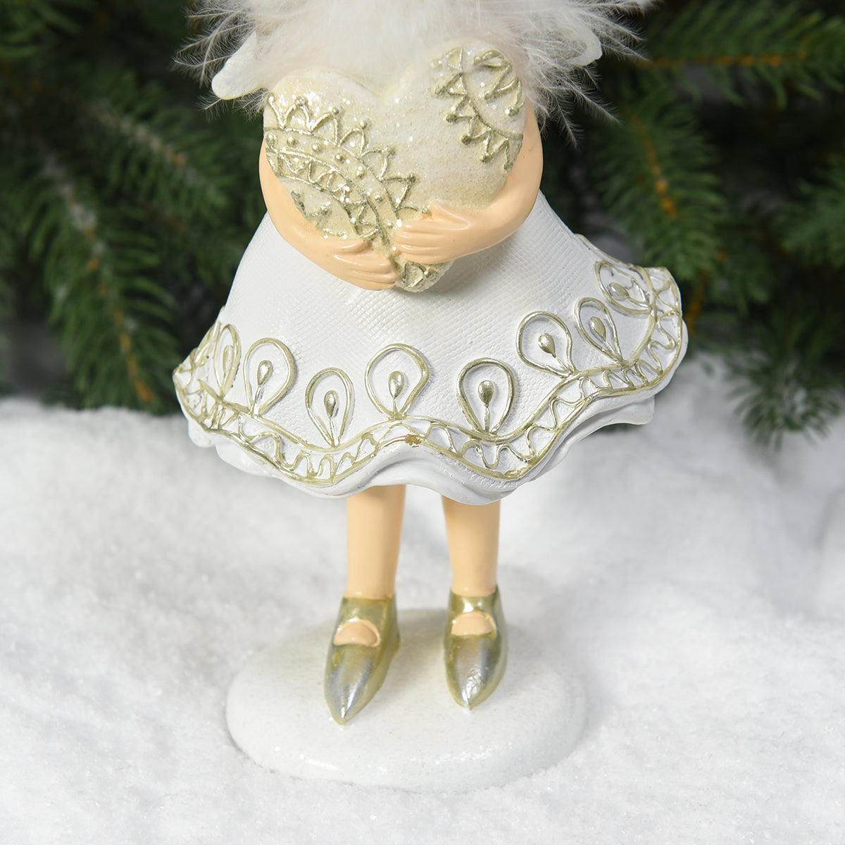 Figurine de Noël Fillette avec cœur Angel
