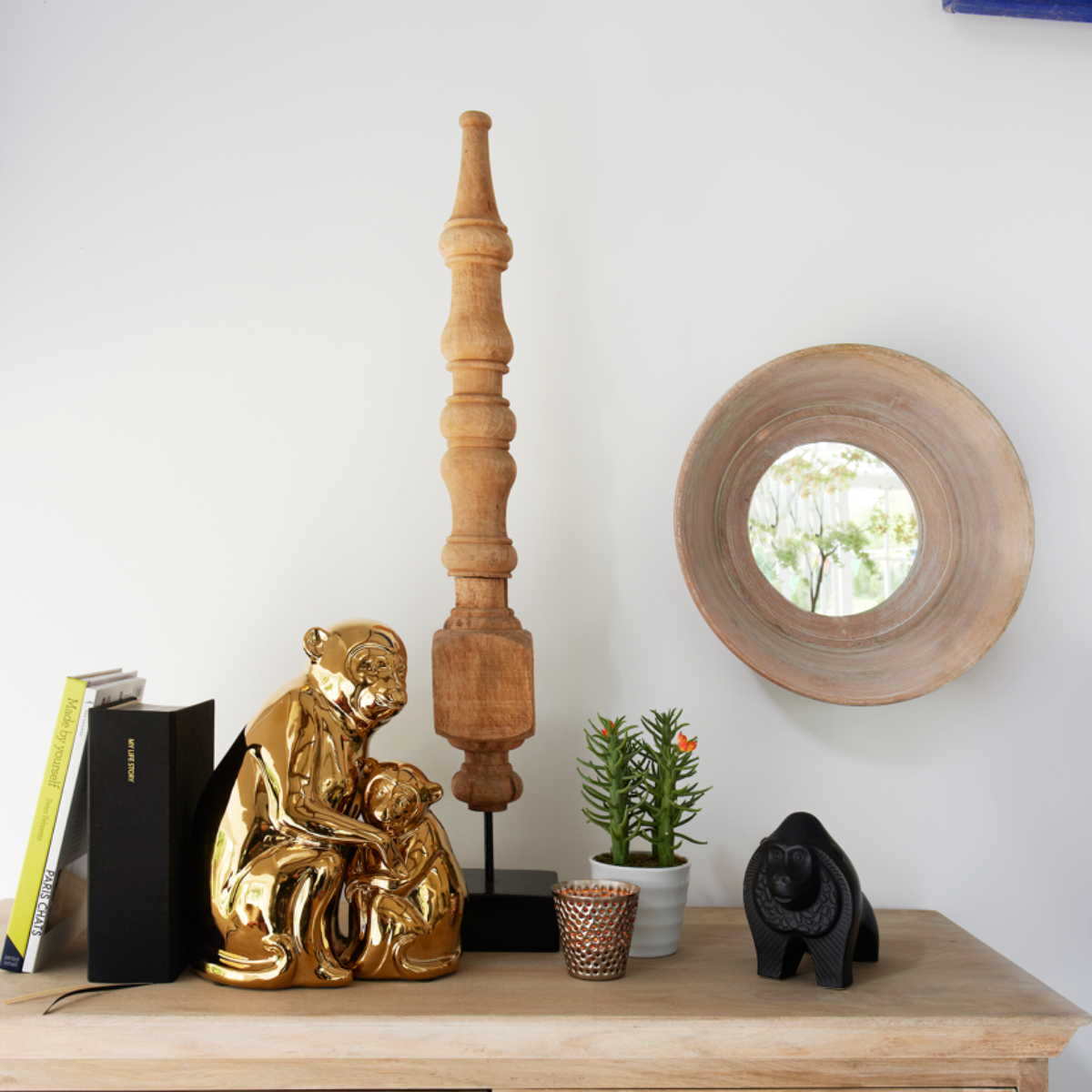 Statue en Bois sur Pied