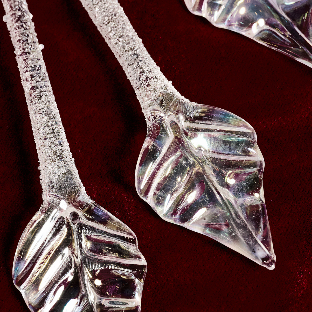 Décorations de Noël en forme de feuilles