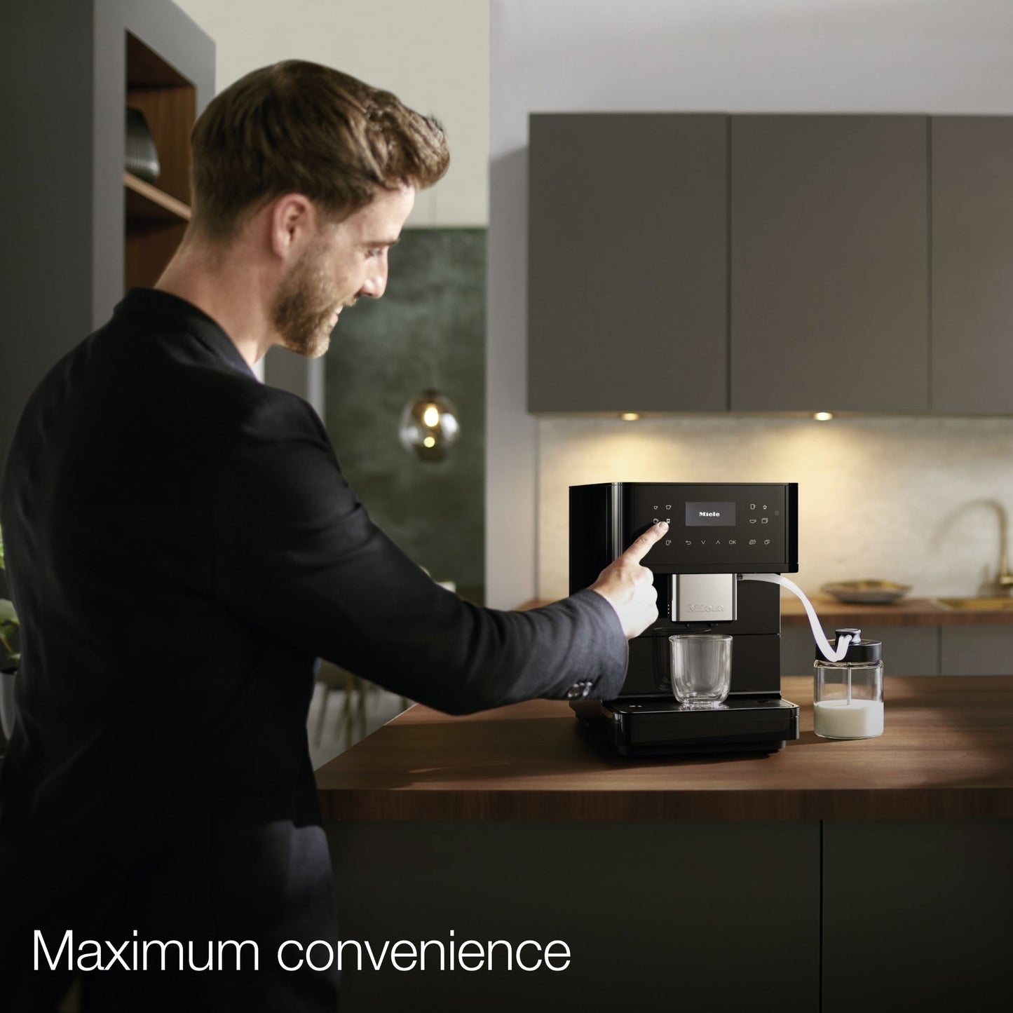 Miele CM 6160 MilkPerfection Countertop Coffee System- Obsidian black