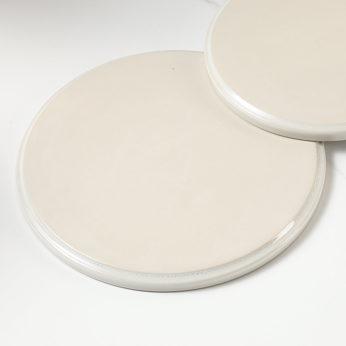 Service de 4 assiettes plates Creamy