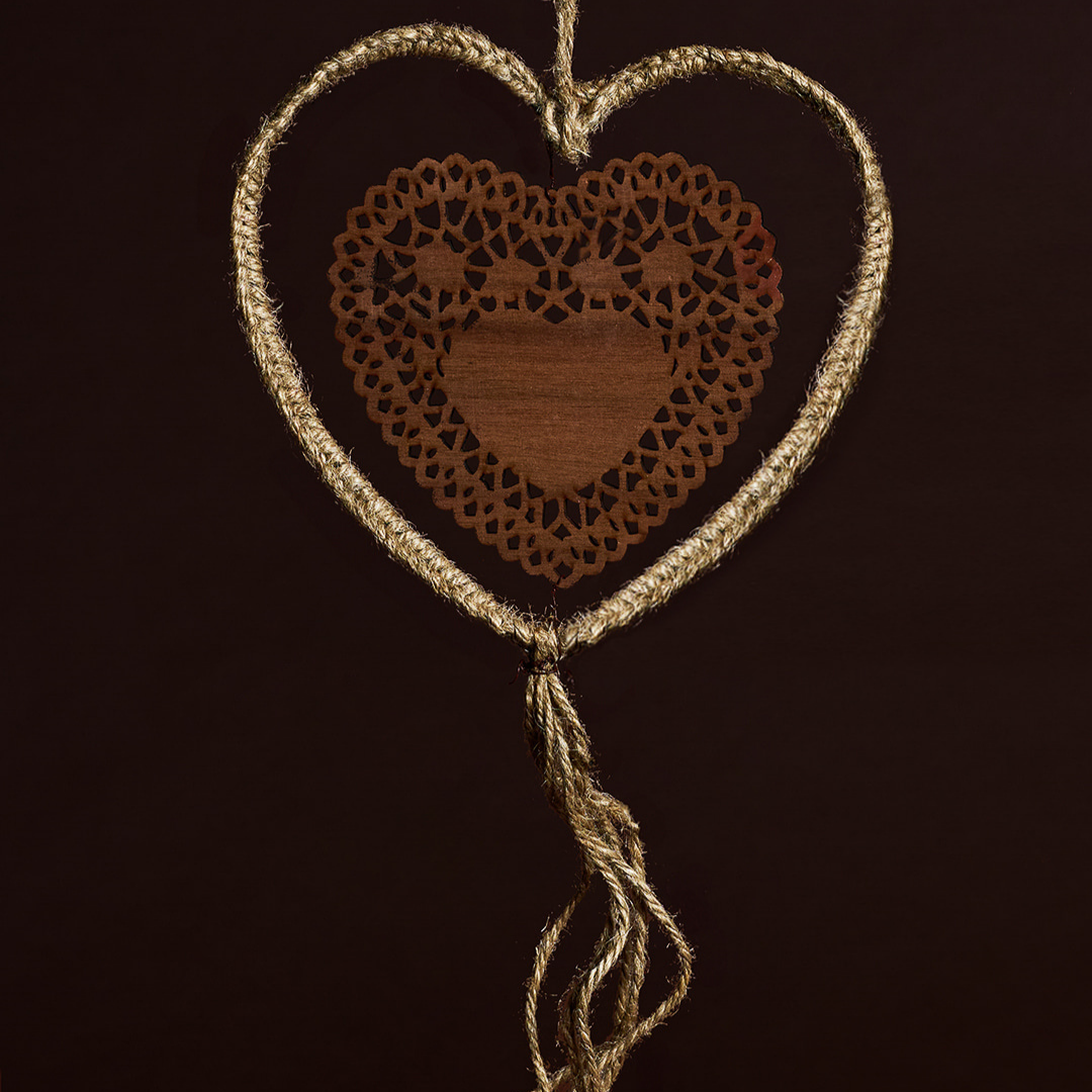 Suspension de Noël en forme de cœur Natura