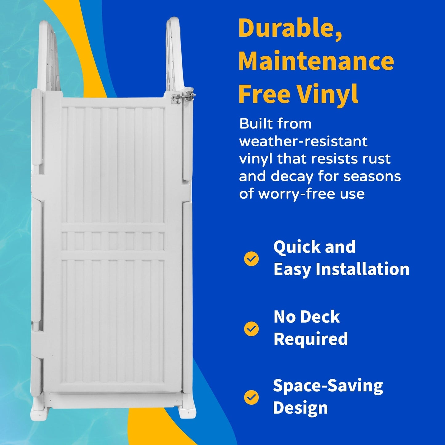 Easy Pool Step Entry System w/ Gate - 32.5 in. W x 82.5 in. D x 81 in. H