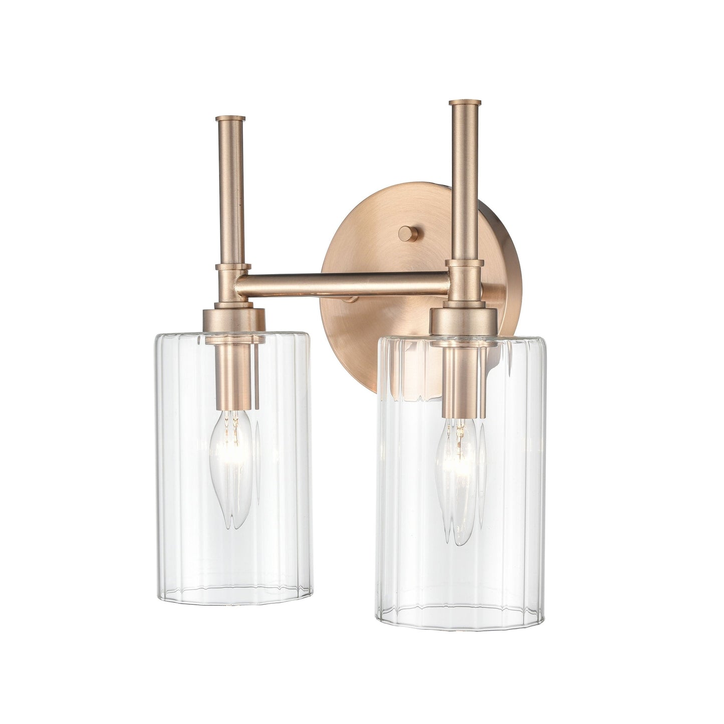 Millennium Lighting Chastine Bathroom Vanity Light Fixture with Clear Beveled Glass Shades