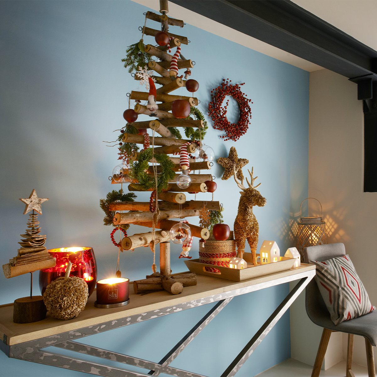 Suspension de Noël Coeur Natura