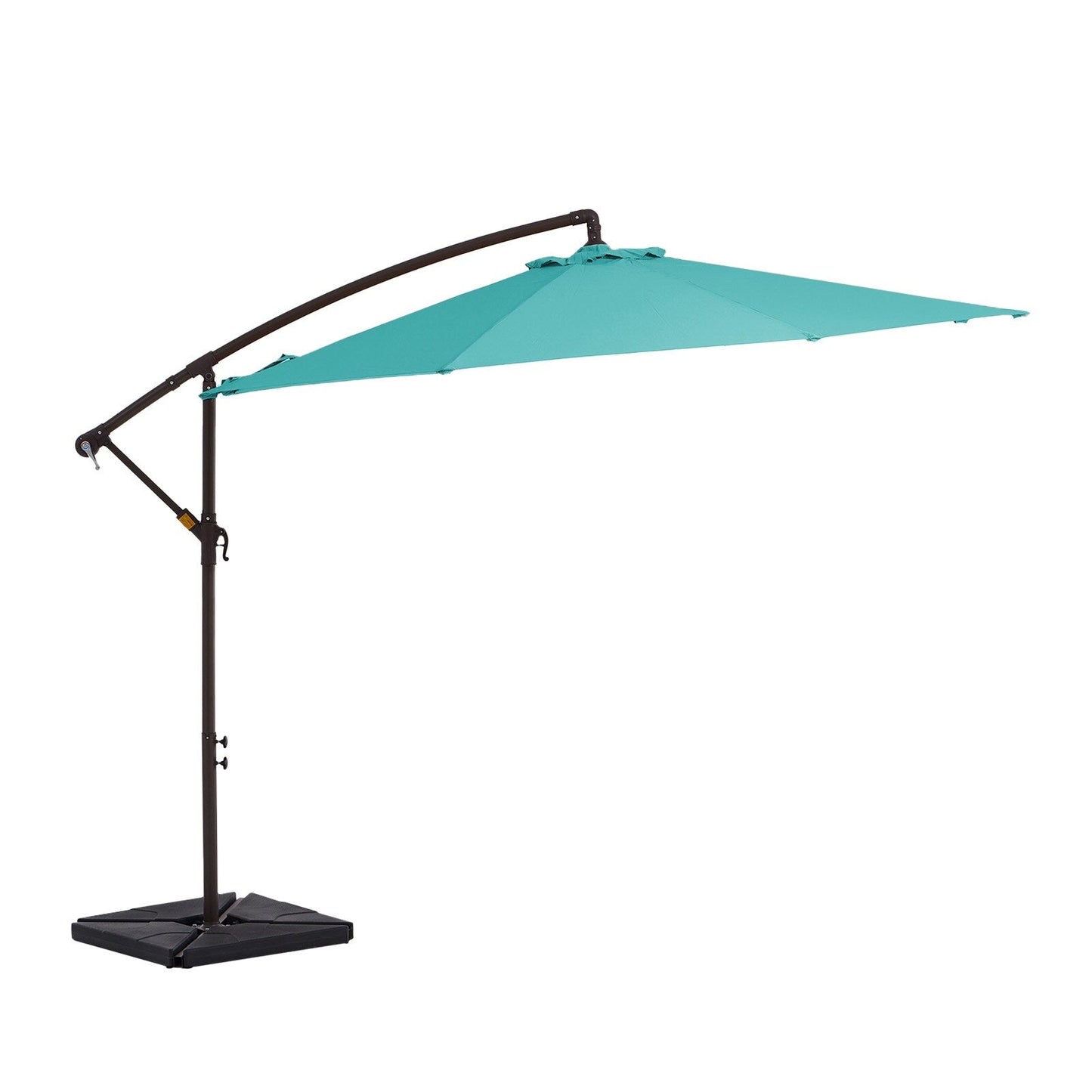 10 ft Steel Crank-lift Cantilever Umbrella With Weighted Base