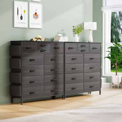 12 Drawer Dresser Fabric Tall Dressers for Bedroom Chest of Drawers