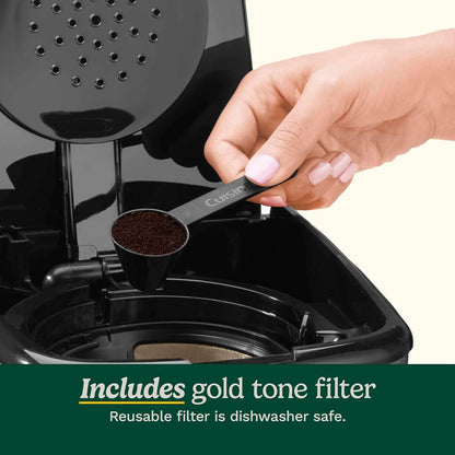 14-Cup Programmable Coffee Maker, Glass Carafe, Brew Strength Control, 1-4 Cup Setting, Black Stainless