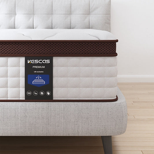 14 Inches Mattress, Memory Foam and Pocketed Spring Hybrid Mattress,Medium Firmness Mattress,Queen and King Size Optional
