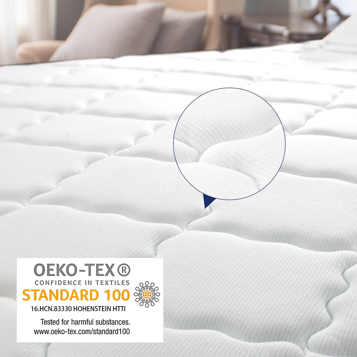 14 Inches Mattress, Memory Foam and Pocketed Spring Hybrid Mattress,Medium Firmness Mattress,Queen and King Size Optional