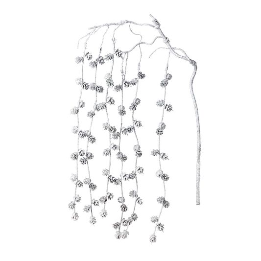 Branche de pin pailletée Eva Noël