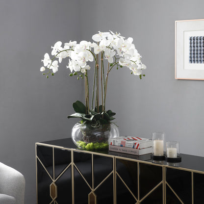 Orchidée artificielle en terre, grand format