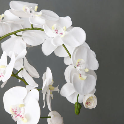 Orchidée artificielle en terre, format moyen