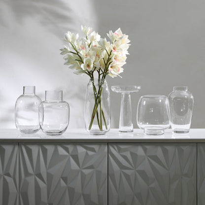 Vase transparent allongé