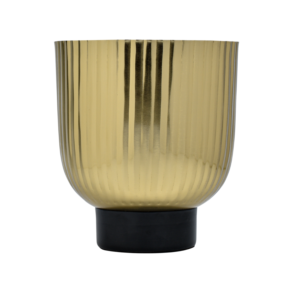 Cache-pots rainurés en métal