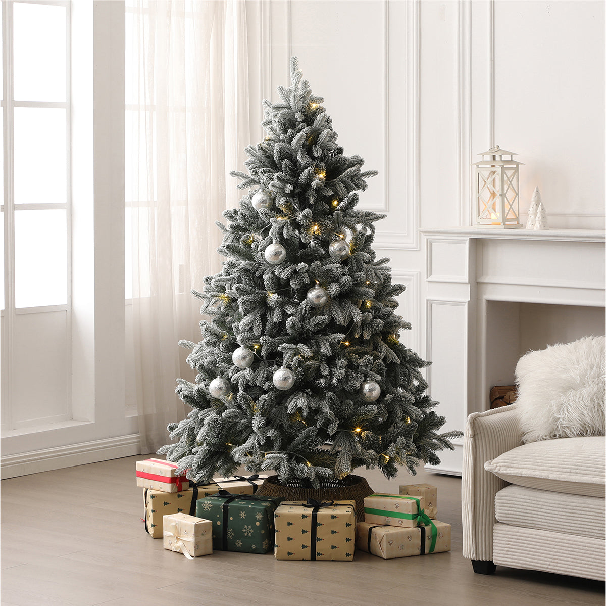 Coffret de 4 boules de Noël mercurisées