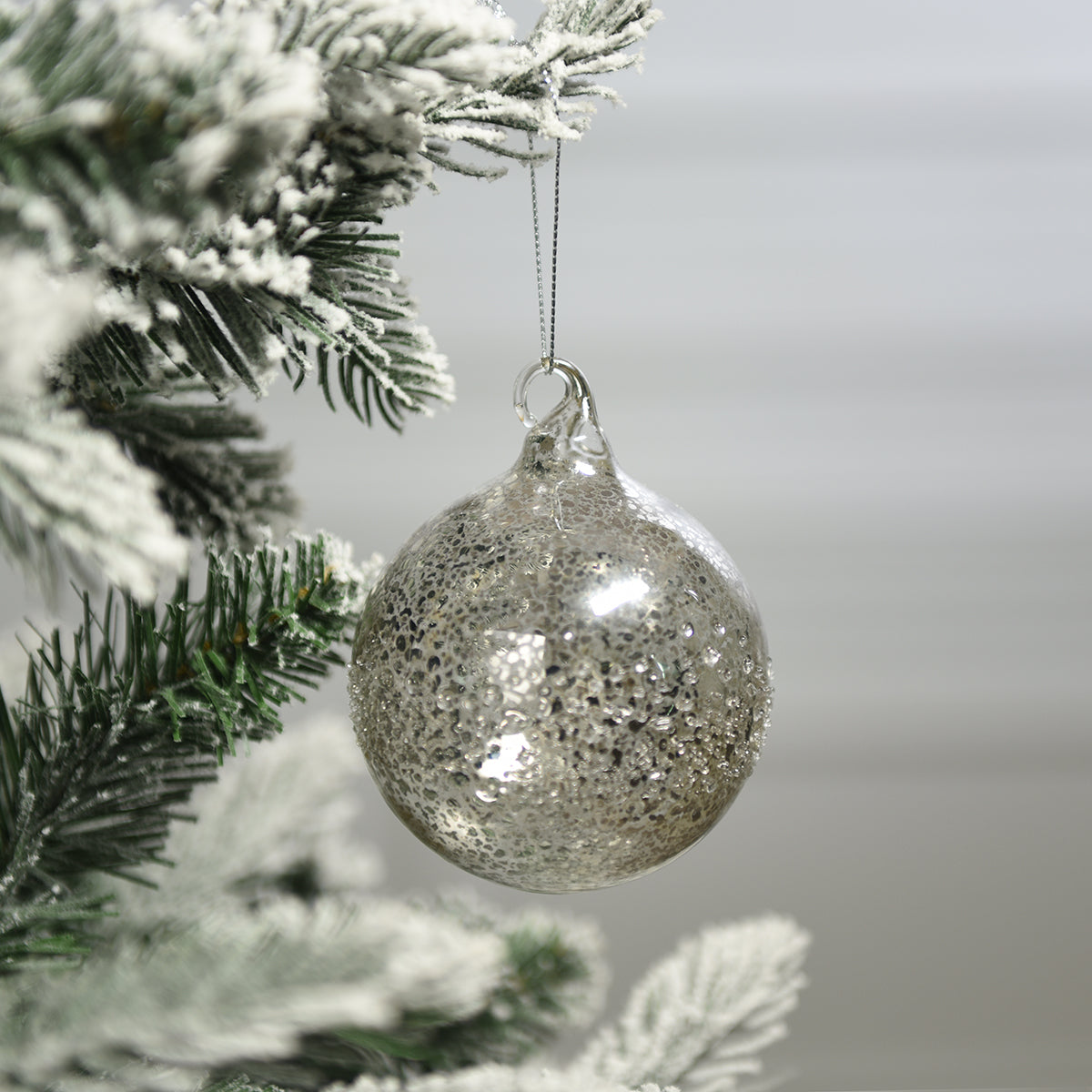 Coffret de 4 boules de Noël mercurisées