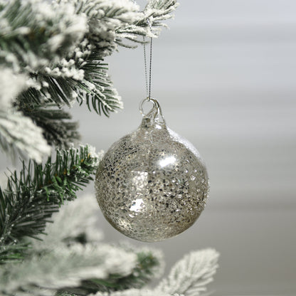 Coffret de 4 boules de Noël mercurisées