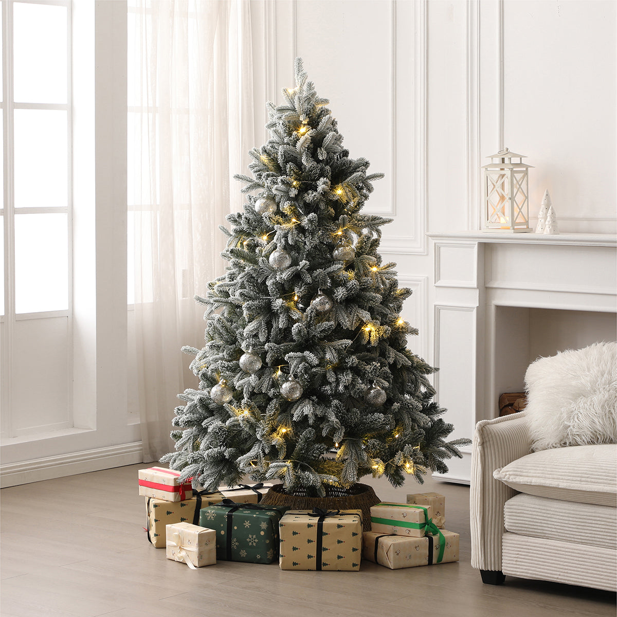 Coffret de 4 boules de Noël mercurisées