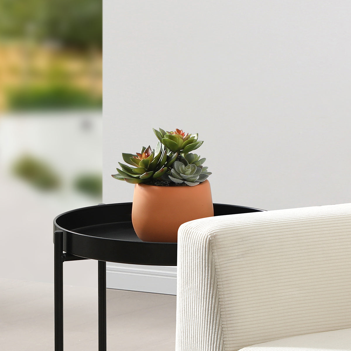 Suculente artificielle en pot