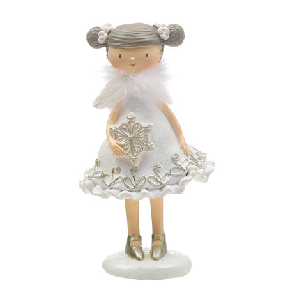 Figurine de Noël Fille avec flocon Angel
