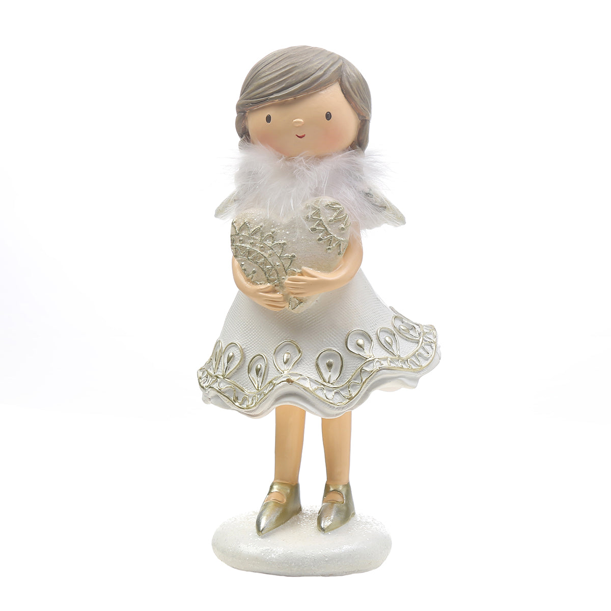 Figurine de Noël Fillette avec cœur Angel