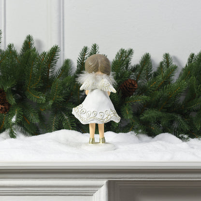 Figurine de Noël Fillette avec cœur Angel
