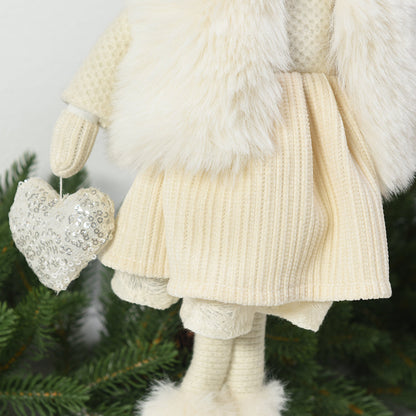 Figurine de Noël Fille en Velours