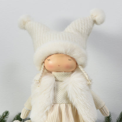 Figurine de Noël Fille en Velours