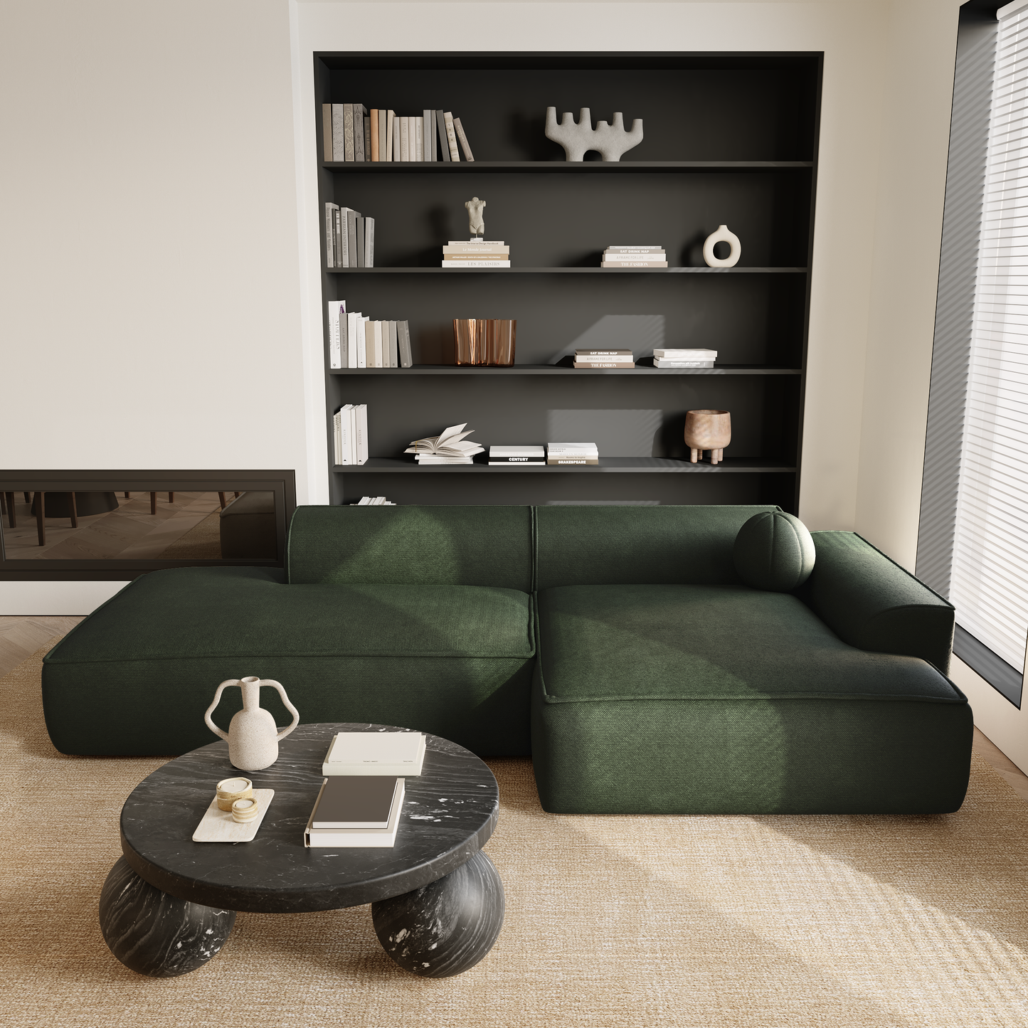 Canapé d'angle droit Ania