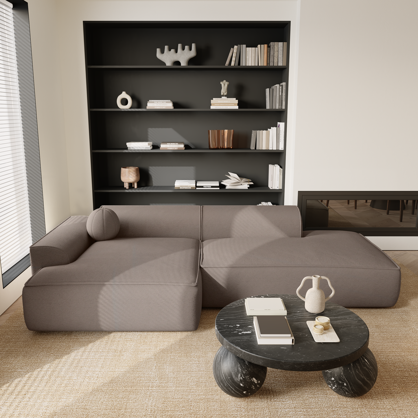 Canapé d'angle gauche Ania