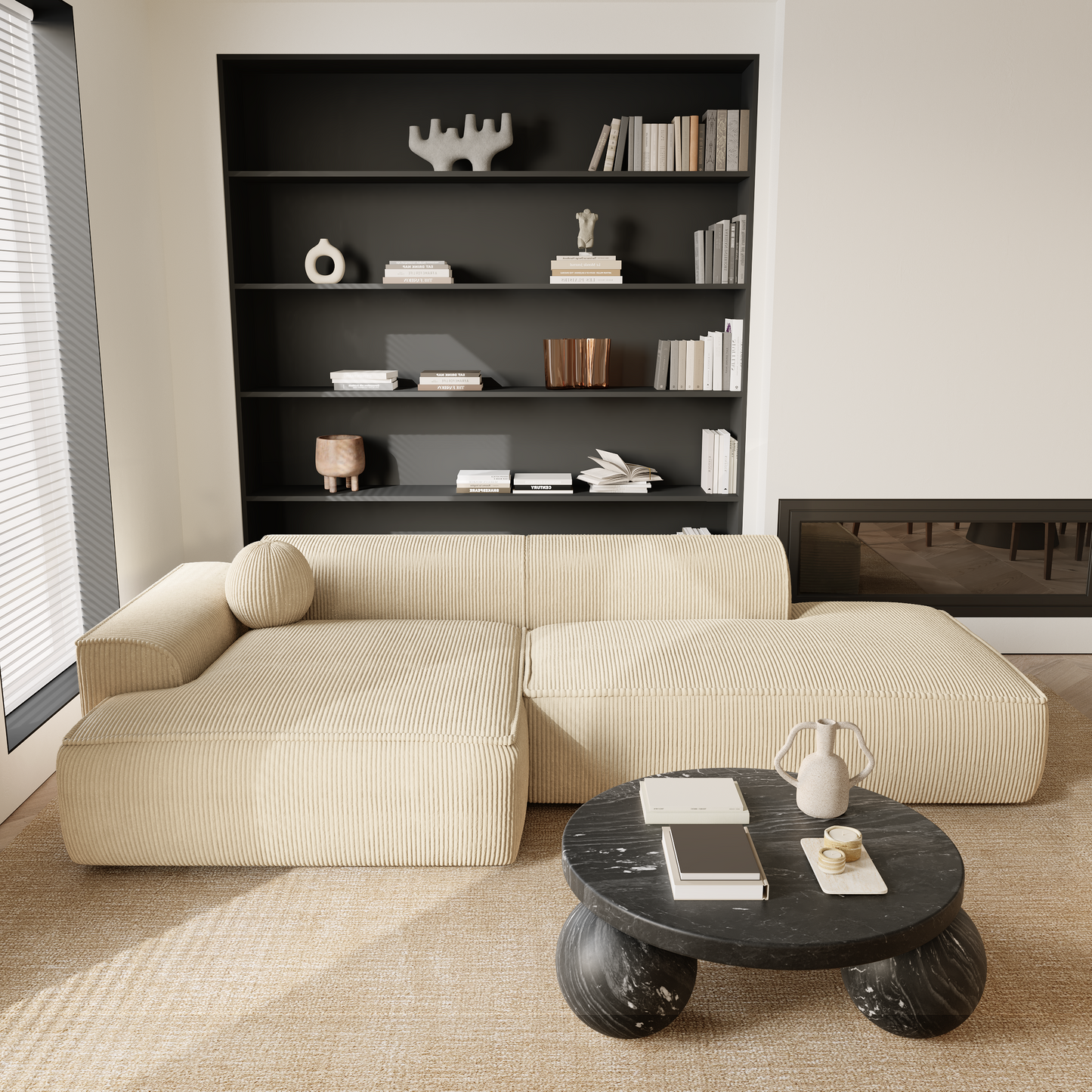 Canapé d'angle gauche Ania