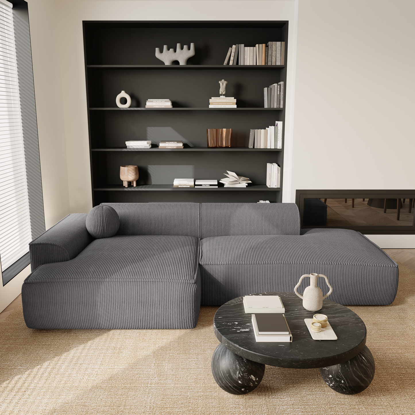 Canapé d'angle gauche Ania