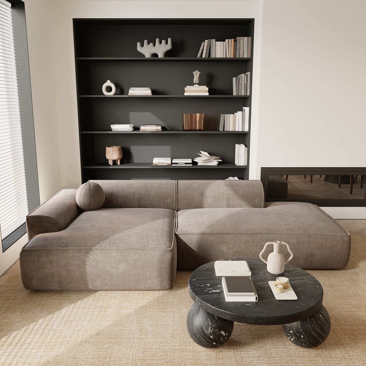 Canapé d'angle gauche Ania