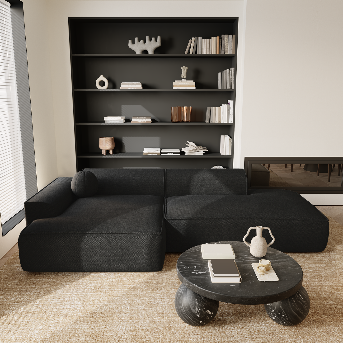 Canapé d'angle gauche Ania