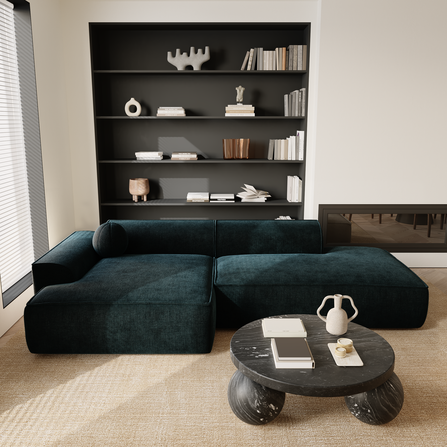 Canapé d'angle gauche Ania