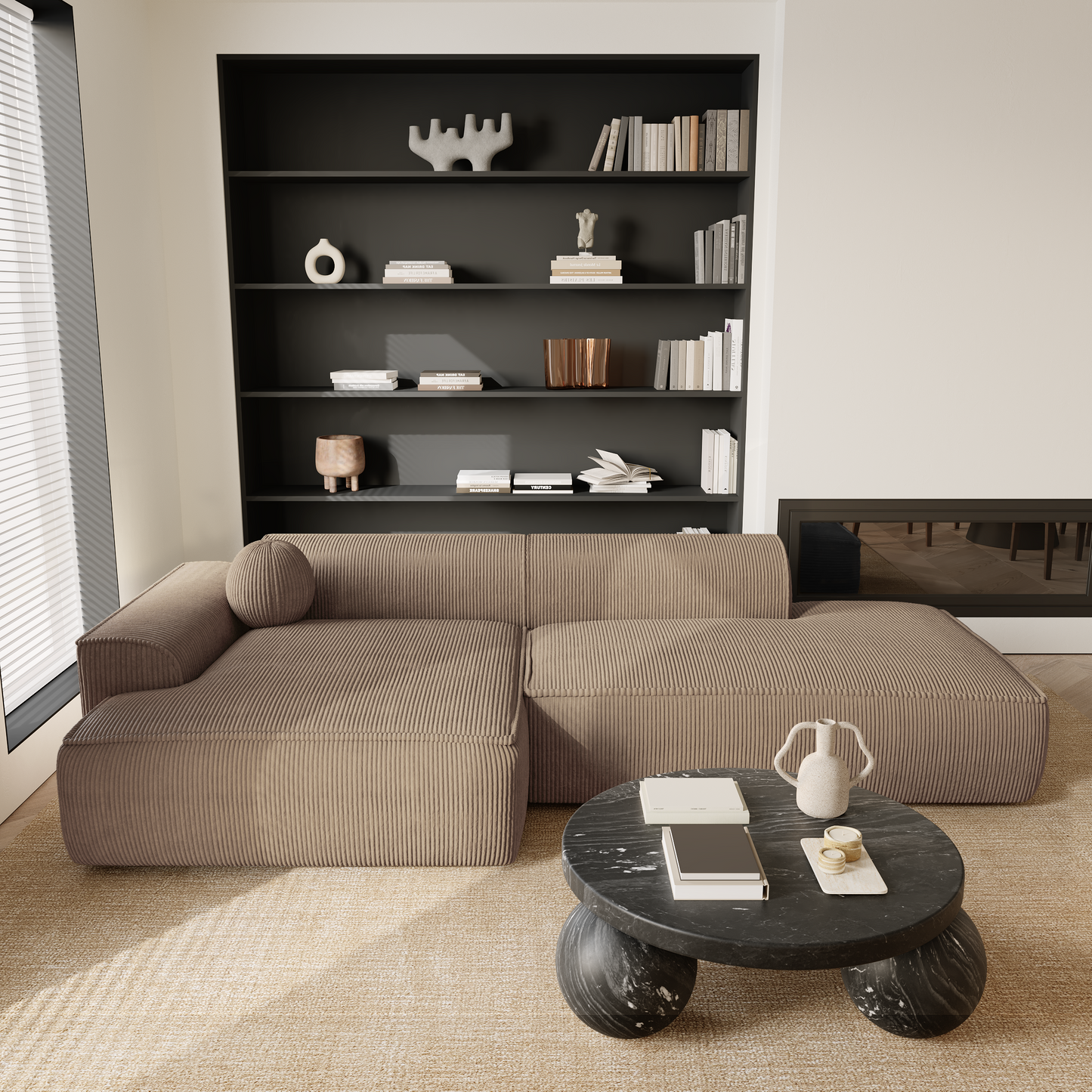 Canapé d'angle gauche Ania