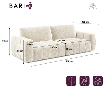 Ensemble Canapé Et Pouf Bari