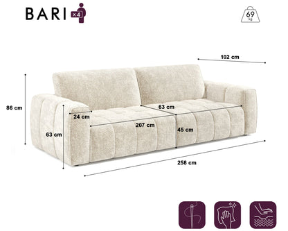 Ensemble Canapé Et Pouf Bari