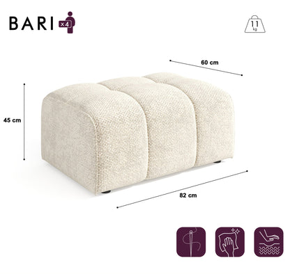 Ensemble Canapé Et Pouf Bari