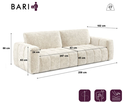 Ensemble Canapé Et Pouf Bari