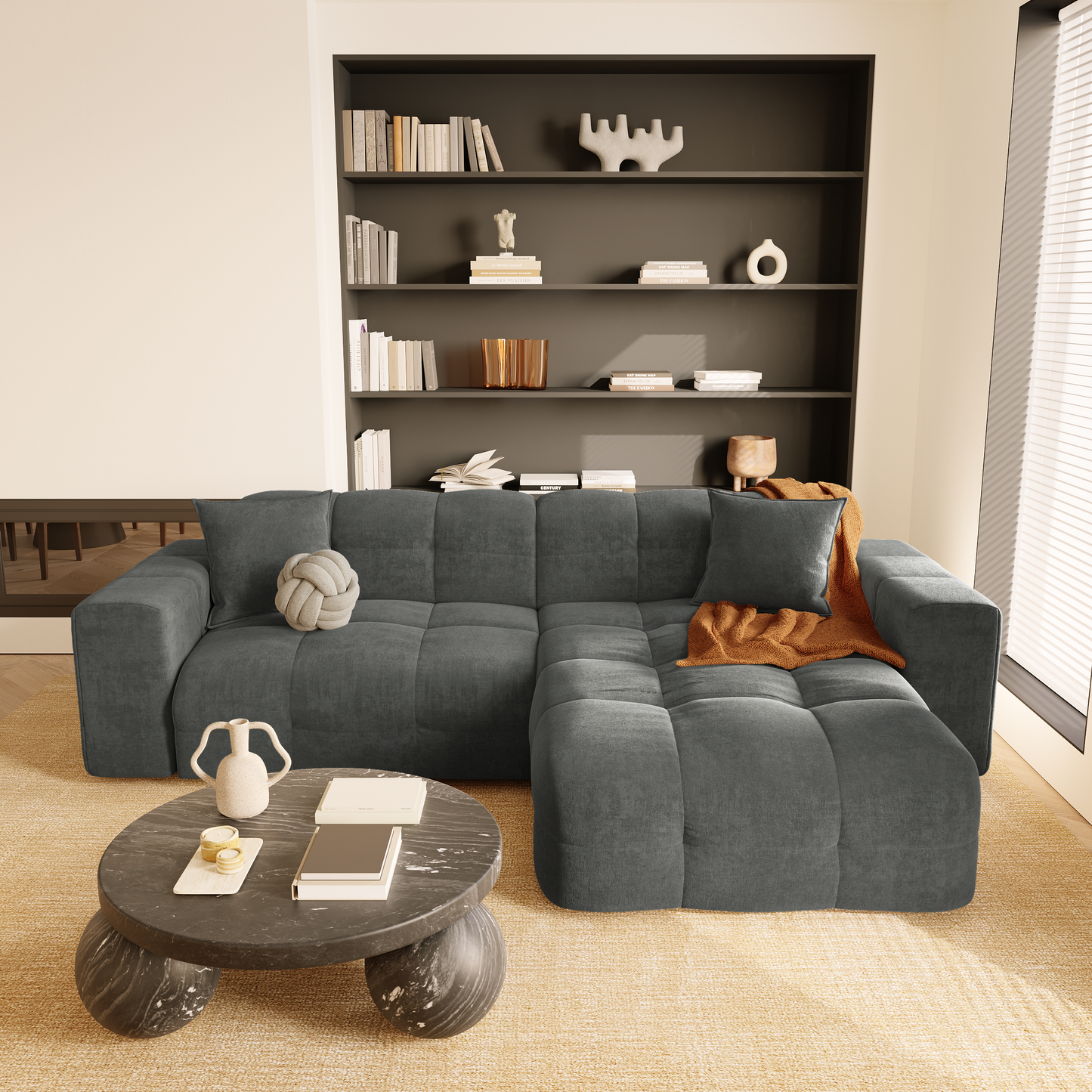 Canapé d'angle droit Mael