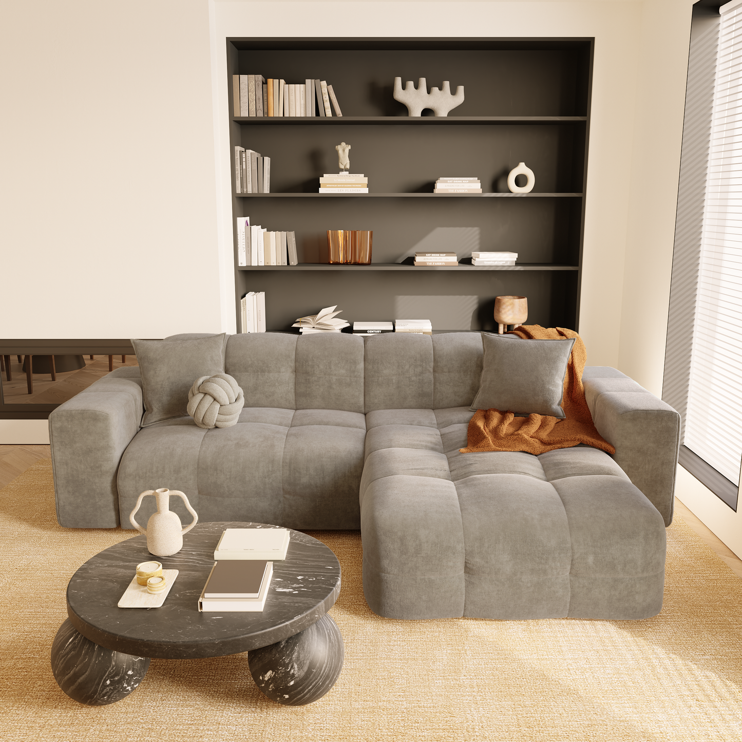 Canapé d'angle droit Mael