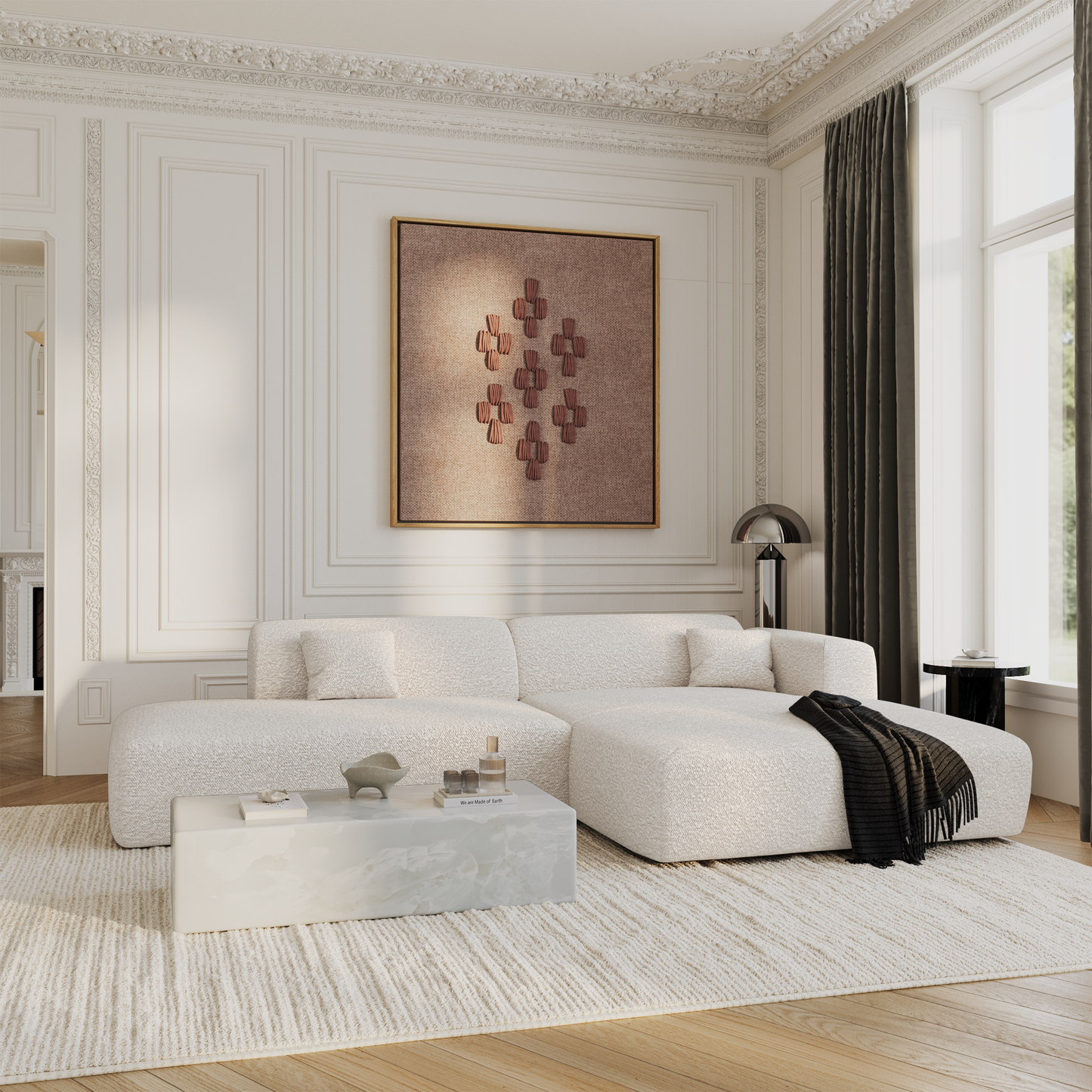 Canapé d'angle droit Myra