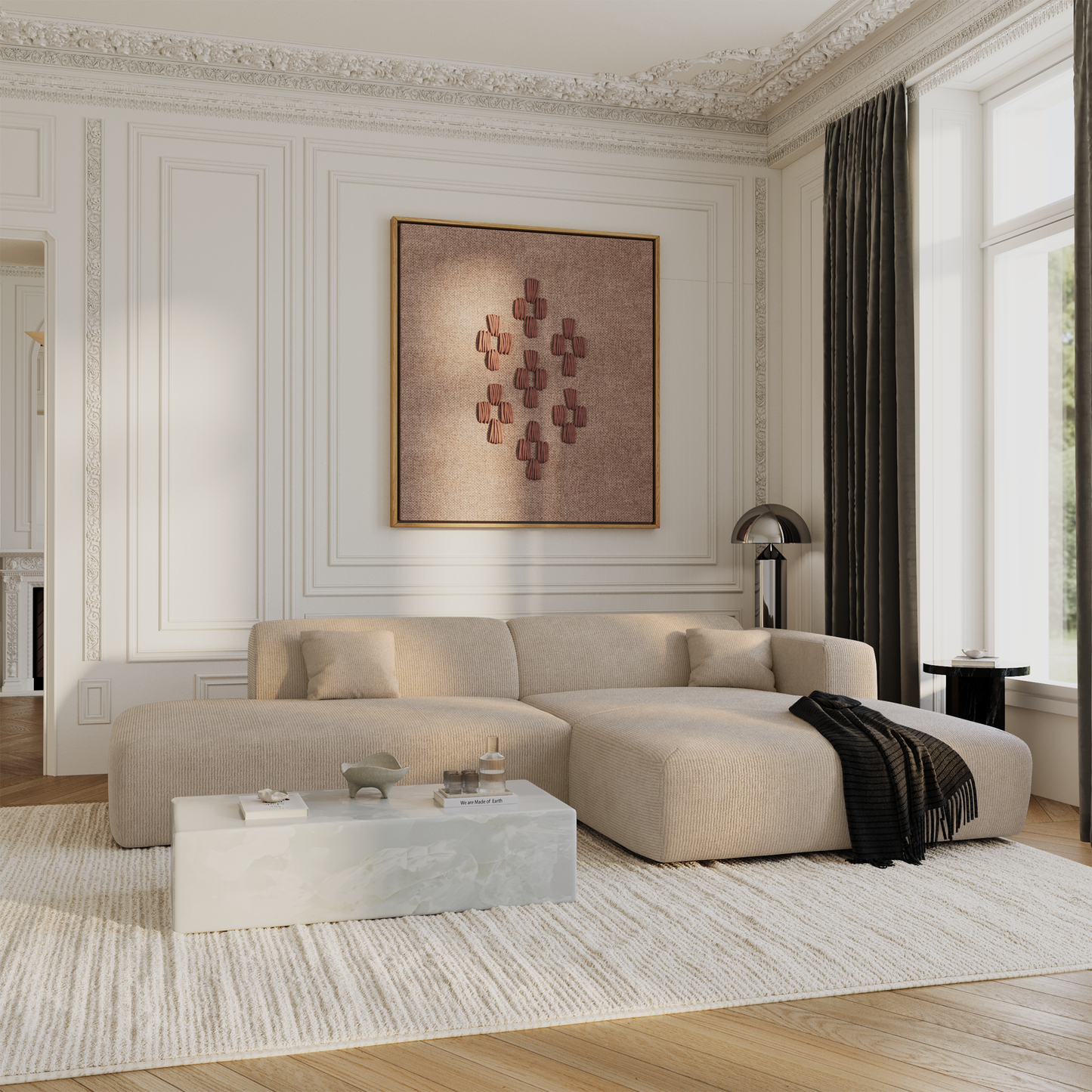 Canapé d'angle droit Myra