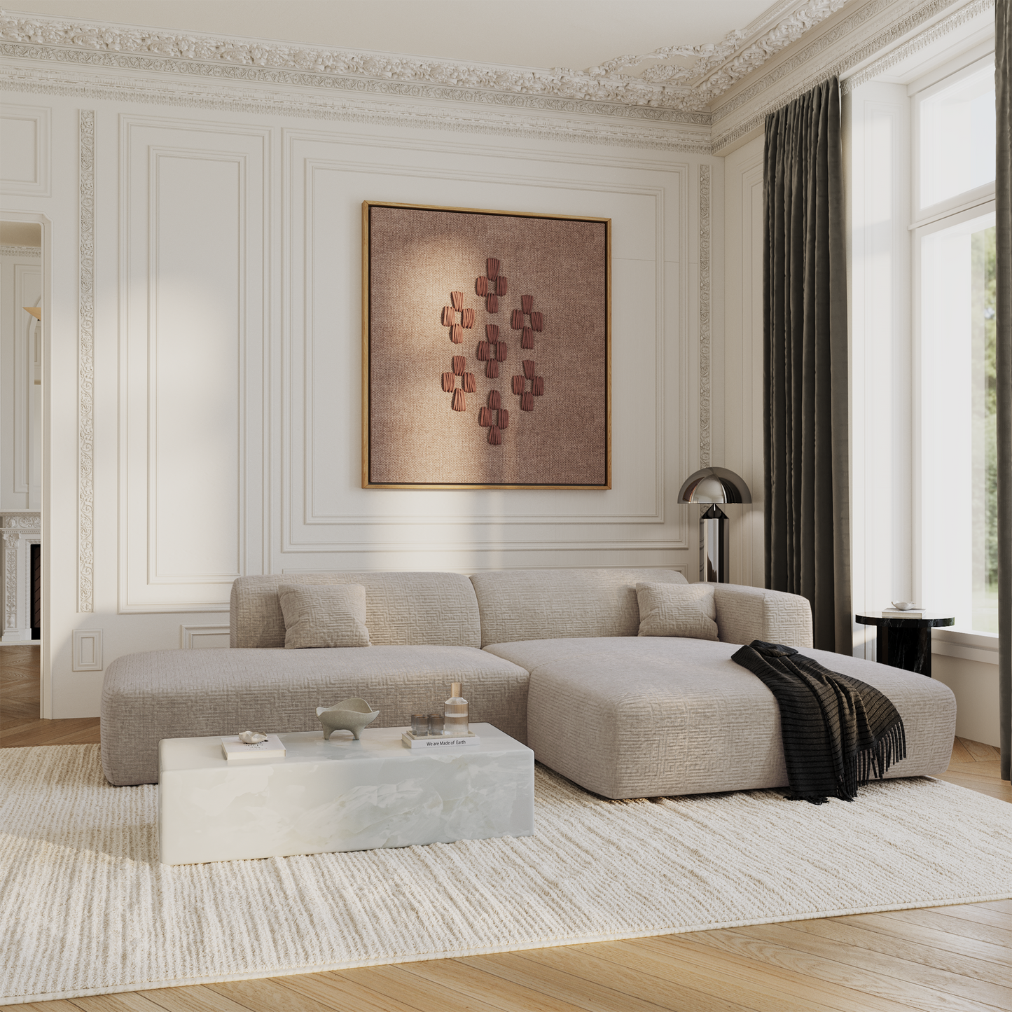 Canapé d'angle droit Myra