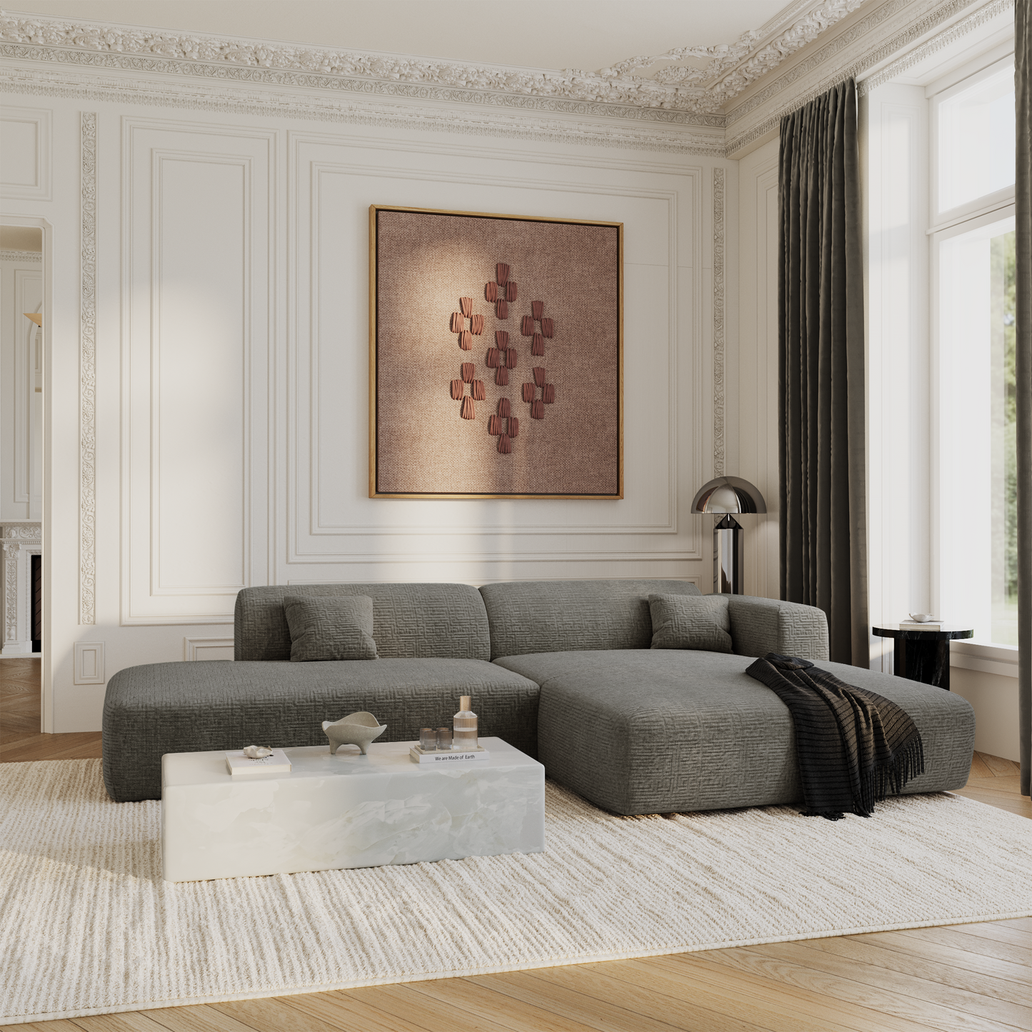 Canapé d'angle droit Myra