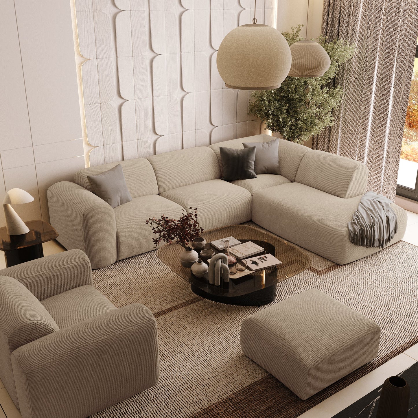 Canapé Grand Angle Droit Myra